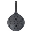 Patelnia granitowa do jajek sadzonych placków pancakes 4 otwory BLACK LINE 26 cm VILDE 199076 Patelnia granitowa do jajek sadzonych placków pancakes 4 otwory BLACK LINE 26 cm VILDE 199076