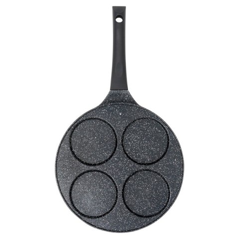 Patelnia granitowa do jajek sadzonych placków pancakes 4 otwory BLACK LINE 26 cm VILDE 199076 Patelnia granitowa do jajek sadzonych placków pancakes 4 otwory BLACK LINE 26 cm VILDE 199076