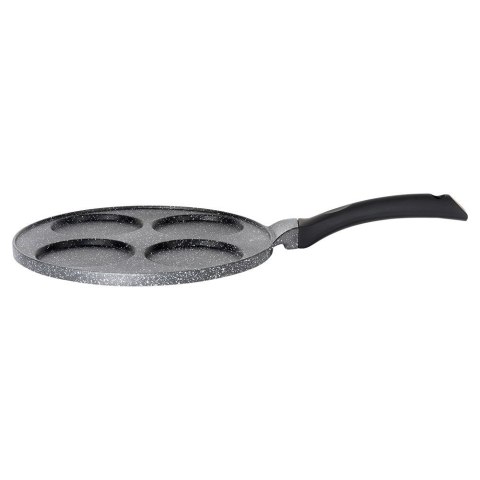 Patelnia granitowa do jajek sadzonych placków pancakes 4 otwory BLACK LINE 26 cm VILDE 199076 Patelnia granitowa do jajek sadzonych placków pancakes 4 otwory BLACK LINE 26 cm VILDE 199076