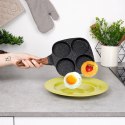 Patelnia granitowa do jajek sadzonych placków pancakes 4 otwory BLACK&WOOD 19x19 cm VILDE 199009 Patelnia granitowa do jajek sadzonych placków pancakes 4 otwory BLACK&WOOD 19x19 cm VILDE 199009