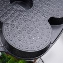 Patelnia granitowa do jajek sadzonych placków pancakes 4 otwory BLACK&WOOD 19x19 cm VILDE 199009 Patelnia granitowa do jajek sadzonych placków pancakes 4 otwory BLACK&WOOD 19x19 cm VILDE 199009