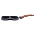 Patelnia granitowa do jajek sadzonych placków pancakes 4 otwory BLACK&WOOD 19x19 cm VILDE 199009 Patelnia granitowa do jajek sadzonych placków pancakes 4 otwory BLACK&WOOD 19x19 cm VILDE 199009