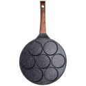 Patelnia granitowa do jajek sadzonych placków pancakes 7 otworów BLACK&WOOD 26 cm VILDE 199007 Patelnia granitowa do jajek sadzonych placków pancakes 7 otworów BLACK&WOOD 26 cm VILDE 199007