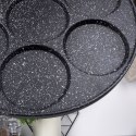 Patelnia granitowa do jajek sadzonych placków pancakes 7 otworów BLACK&WOOD 26 cm VILDE 199007 Patelnia granitowa do jajek sadzonych placków pancakes 7 otworów BLACK&WOOD 26 cm VILDE 199007
