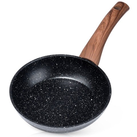 Patelnia granitowa nieprzywierająca indukcja NON-STICK BLACK&WOOD 16 cm VILDE 199058 Patelnia granitowa nieprzywierająca indukcja NON-STICK BLACK&WOOD 16 cm VILDE 199058