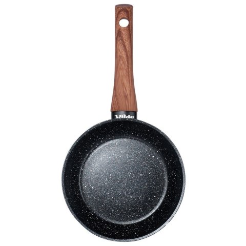 Patelnia granitowa nieprzywierająca indukcja NON-STICK BLACK&WOOD 16 cm VILDE 199058 Patelnia granitowa nieprzywierająca indukcja NON-STICK BLACK&WOOD 16 cm VILDE 199058