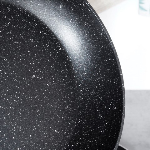 Patelnia granitowa nieprzywierająca indukcja NON-STICK BLACK&WOOD 16 cm VILDE 199058 Patelnia granitowa nieprzywierająca indukcja NON-STICK BLACK&WOOD 16 cm VILDE 199058
