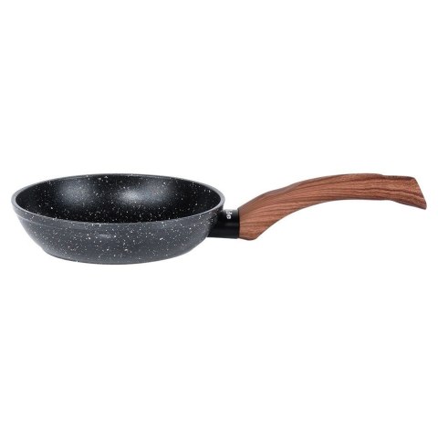 Patelnia granitowa nieprzywierająca indukcja NON-STICK BLACK&WOOD 16 cm VILDE 199058 Patelnia granitowa nieprzywierająca indukcja NON-STICK BLACK&WOOD 16 cm VILDE 199058