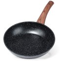 Patelnia granitowa nieprzywierająca indukcja NON-STICK BLACK&WOOD 20 cm VILDE 199059 Patelnia granitowa nieprzywierająca indukcja NON-STICK BLACK&WOOD 20 cm VILDE 199059
