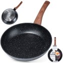 Patelnia granitowa nieprzywierająca indukcja NON-STICK BLACK&WOOD 24 cm VILDE 199060 Patelnia granitowa nieprzywierająca indukcja NON-STICK BLACK&WOOD 24 cm VILDE 199060