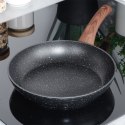 Patelnia granitowa nieprzywierająca indukcja NON-STICK BLACK&WOOD 24 cm VILDE 199060 Patelnia granitowa nieprzywierająca indukcja NON-STICK BLACK&WOOD 24 cm VILDE 199060