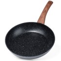 Patelnia granitowa nieprzywierająca indukcja NON-STICK BLACK&WOOD 24 cm VILDE 199060 Patelnia granitowa nieprzywierająca indukcja NON-STICK BLACK&WOOD 24 cm VILDE 199060