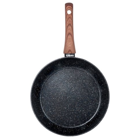 Patelnia granitowa nieprzywierająca indukcja NON-STICK BLACK&WOOD 26 cm VILDE 199061 Patelnia granitowa nieprzywierająca indukcja NON-STICK BLACK&WOOD 26 cm VILDE 199061