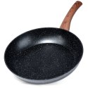 Patelnia granitowa nieprzywierająca indukcja NON-STICK BLACK&WOOD 28 cm VILDE 199062 Patelnia granitowa nieprzywierająca indukcja NON-STICK BLACK&WOOD 28 cm VILDE 199062