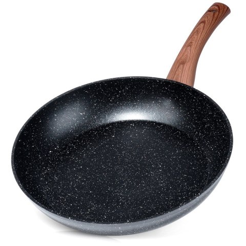 Patelnia granitowa nieprzywierająca indukcja NON-STICK BLACK&WOOD 28 cm VILDE 199062 Patelnia granitowa nieprzywierająca indukcja NON-STICK BLACK&WOOD 28 cm VILDE 199062