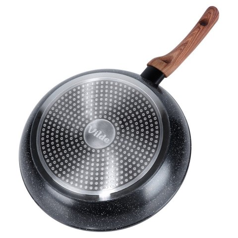Patelnia granitowa nieprzywierająca indukcja NON-STICK BLACK&WOOD 28 cm VILDE 199062 Patelnia granitowa nieprzywierająca indukcja NON-STICK BLACK&WOOD 28 cm VILDE 199062