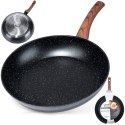 Patelnia granitowa nieprzywierająca indukcja NON-STICK BLACK&WOOD duża 30 cm VILDE 199063 Patelnia granitowa nieprzywierająca indukcja NON-STICK BLACK&WOOD duża 30 cm VILDE 199063