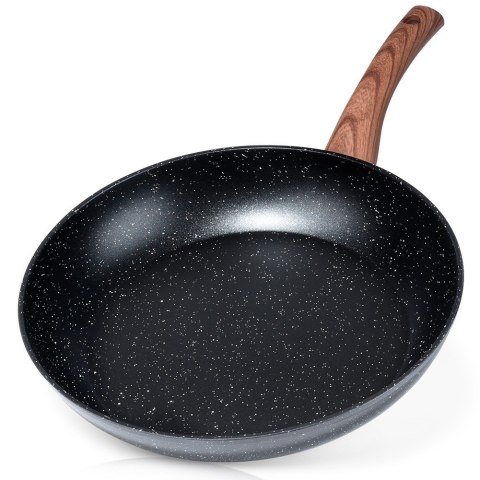 Patelnia granitowa nieprzywierająca indukcja NON-STICK BLACK&WOOD duża 30 cm VILDE 199063 Patelnia granitowa nieprzywierająca indukcja NON-STICK BLACK&WOOD duża 30 cm VILDE 199063