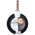 Patelnia granitowa nieprzywierająca indukcja NON-STICK BLACK&WOOD duża 30 cm VILDE 199063 Patelnia granitowa nieprzywierająca indukcja NON-STICK BLACK&WOOD duża 30 cm VILDE 199063