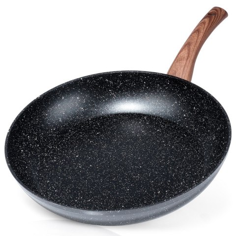 Patelnia granitowa nieprzywierająca indukcja NON-STICK BLACK&WOOD duża 32 cm VILDE 199064 Patelnia granitowa nieprzywierająca indukcja NON-STICK BLACK&WOOD duża 32 cm VILDE 199064