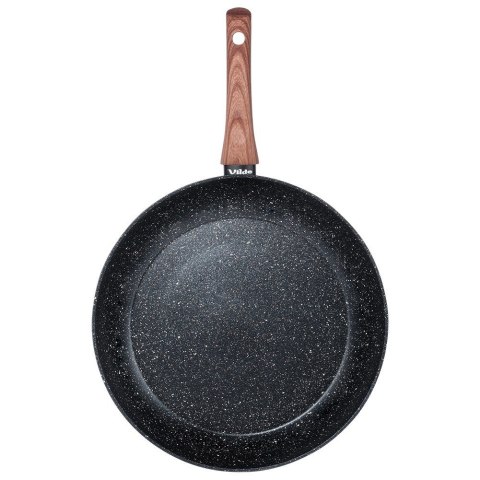 Patelnia granitowa nieprzywierająca indukcja NON-STICK BLACK&WOOD duża 32 cm VILDE 199064 Patelnia granitowa nieprzywierająca indukcja NON-STICK BLACK&WOOD duża 32 cm VILDE 199064