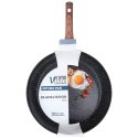 Patelnia granitowa nieprzywierająca indukcja NON-STICK BLACK&WOOD duża 32 cm VILDE 199064 Patelnia granitowa nieprzywierająca indukcja NON-STICK BLACK&WOOD duża 32 cm VILDE 199064