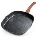 Patelnia grillowa do grillowania GRILL granitowa kwadratowa BLACK&WOOD 28x28 cm VILDE 199056 Patelnia grillowa do grillowania GRILL granitowa kwadratowa BLACK&WOOD 28x28 cm VILDE 199056