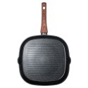 Patelnia grillowa do grillowania GRILL granitowa kwadratowa BLACK&WOOD 28x28 cm VILDE 199056 Patelnia grillowa do grillowania GRILL granitowa kwadratowa BLACK&WOOD 28x28 cm VILDE 199056