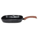 Patelnia grillowa do grillowania GRILL granitowa kwadratowa BLACK&WOOD 28x28 cm VILDE 199056 Patelnia grillowa do grillowania GRILL granitowa kwadratowa BLACK&WOOD 28x28 cm VILDE 199056