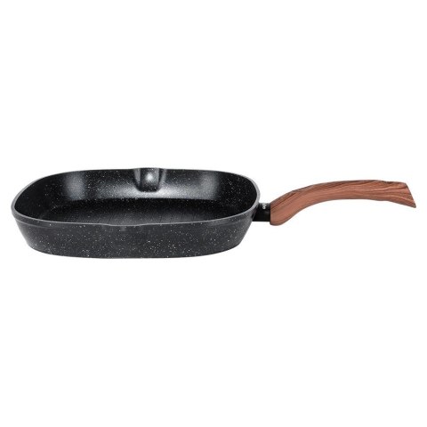 Patelnia grillowa do grillowania GRILL granitowa kwadratowa BLACK&WOOD 28x28 cm VILDE 199056 Patelnia grillowa do grillowania GRILL granitowa kwadratowa BLACK&WOOD 28x28 cm VILDE 199056