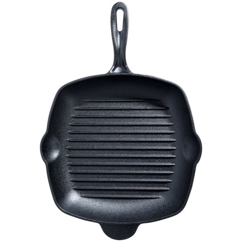 Patelnia grillowa do grillowania GRILL żeliwna kwadratowa z silikonową nakładką CAST LINE 28x28 cm VILDE 199045 Patelnia grillowa do grillowania GRILL żeliwna kwadratowa z silikonową nakładką CAST LINE 28x28 cm VILDE 199045