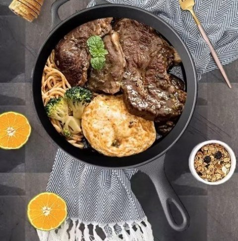 Patelnia żeliwna 2w1 26 cm KRISBERG KS-7703