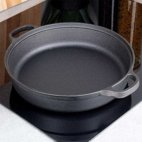 Patelnia żeliwna głęboka indukcja ciężka CAST LINE 30 cm 3.5L VILDE 199070 Patelnia żeliwna głęboka indukcja ciężka CAST LINE 30 cm 3.5L VILDE 199070