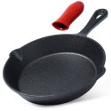 Patelnia żeliwna z nakładką silikonową na indukcję ciężka CAST LINE 20 cm VILDE 199034 Patelnia żeliwna z nakładką silikonową na indukcję ciężka CAST LINE 20 cm VILDE 199034
