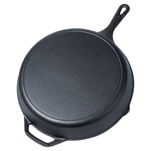 Patelnia żeliwna z silikonową nakładką na indukcję ciężka CAST LINE duża 30 cm VILDE 199036 Patelnia żeliwna z silikonową nakładką na indukcję ciężka CAST LINE duża 30 cm VILDE 199036