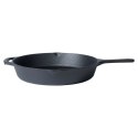 Patelnia żeliwna z silikonową nakładką na indukcję ciężka CAST LINE duża 30 cm VILDE 199036 Patelnia żeliwna z silikonową nakładką na indukcję ciężka CAST LINE duża 30 cm VILDE 199036
