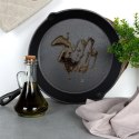 Patelnia żeliwna z silikonową nakładką na indukcję ciężka CAST LINE duża 30cm VILDE 199037 Patelnia żeliwna z silikonową nakładką na indukcję ciężka CAST LINE duża 30cm VILDE 199037