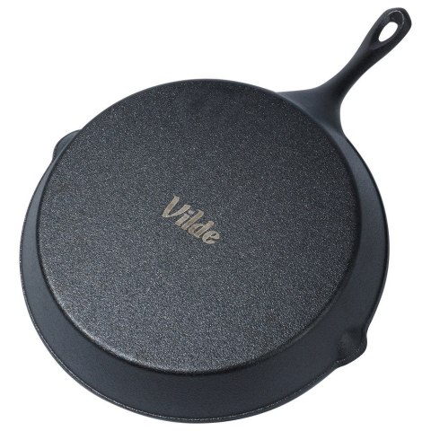 Patelnia żeliwna z silikonową nakładką na indukcję ciężka CAST LINE duża 30cm VILDE 199037 Patelnia żeliwna z silikonową nakładką na indukcję ciężka CAST LINE duża 30cm VILDE 199037