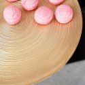 Patera na ciasto babeczki owoce tort szklana złota na nóżce 28cm VILDE 139268 Patera na ciasto babeczki owoce tort szklana złota na nóżce 28cm VILDE 139268