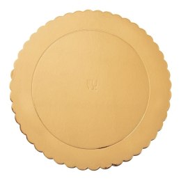 Podkład pod tort ciasto złoty okrągły 26 cm SZTYWNY GRUBY ORION 871409