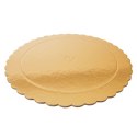 Podkład pod tort ciasto złoty okrągły 26 cm SZTYWNY GRUBY ORION 871409