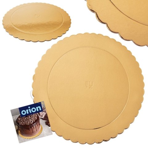 Podkład pod tort ciasto złoty okrągły 26 cm SZTYWNY GRUBY ORION 871409 Podkład pod tort ciasto złoty okrągły 26 cm SZTYWNY GRUBY ORION 871409