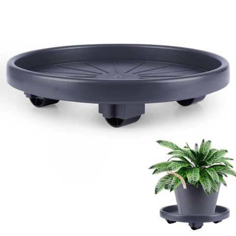 Podstawka stojak pod doniczkę donicę okrągła na kółkach podkładka 30 cm PROGARDEN 339484 Podstawka stojak pod doniczkę donicę okrągła na kółkach podkładka 30 cm PROGARDEN 339484