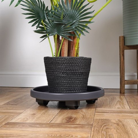 Podstawka stojak pod doniczkę donicę okrągła na kółkach podkładka 30 cm PROGARDEN 339484 Podstawka stojak pod doniczkę donicę okrągła na kółkach podkładka 30 cm PROGARDEN 339484