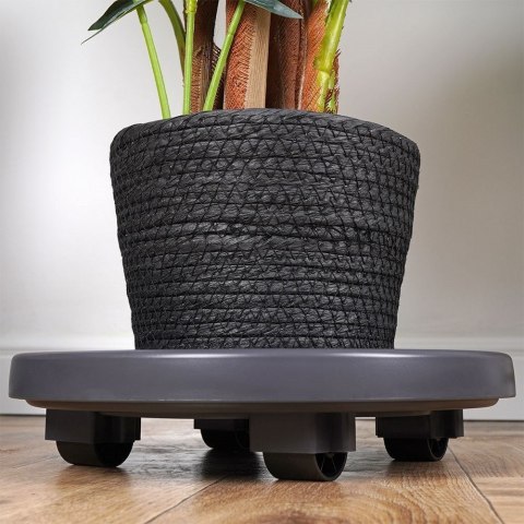 Podstawka stojak pod doniczkę donicę okrągła na kółkach podkładka 30 cm PROGARDEN 339484 Podstawka stojak pod doniczkę donicę okrągła na kółkach podkładka 30 cm PROGARDEN 339484