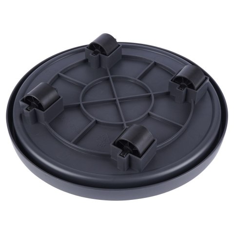 Podstawka stojak pod doniczkę donicę okrągła na kółkach podkładka 30 cm PROGARDEN 339484 Podstawka stojak pod doniczkę donicę okrągła na kółkach podkładka 30 cm PROGARDEN 339484