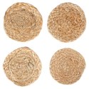 Podstawki podkładki pod kubek kubki naturalne 10cm 4 sztuki HOME STYLING COLLECTION 139408