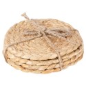 Podstawki podkładki pod kubek kubki naturalne 10cm 4 sztuki HOME STYLING COLLECTION 139408