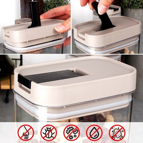 Pojemnik hermetyczny na produkty sypkie suche cukier ryż płatki MISTY 500ml NAVA 10-174-040