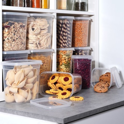 Pojemnik na produkty sypkie suche makaron sól cukier z pokrywką 1.85L VILDE 229147 Pojemnik na produkty sypkie suche makaron sól cukier z pokrywką 1.85L VILDE 229147